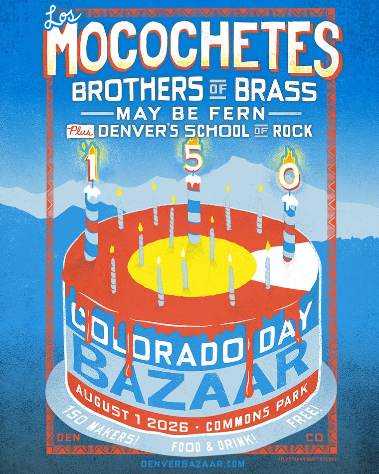 Colorado Day BAZAAR poster, social crop, 4:5